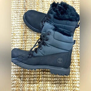 Timberland ReBotl Black Nubuck Women’s Leather Bootie Size 7